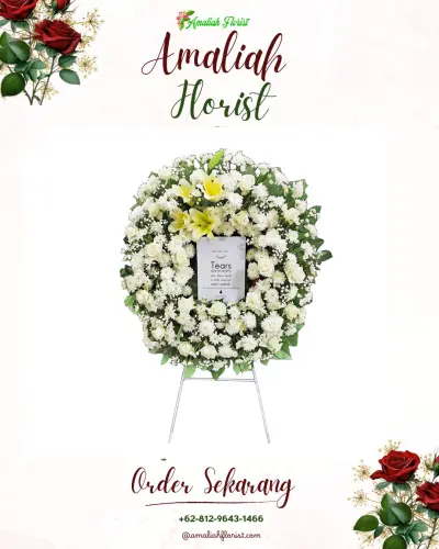 Krans Bunga Duka Cita di Kayuputih